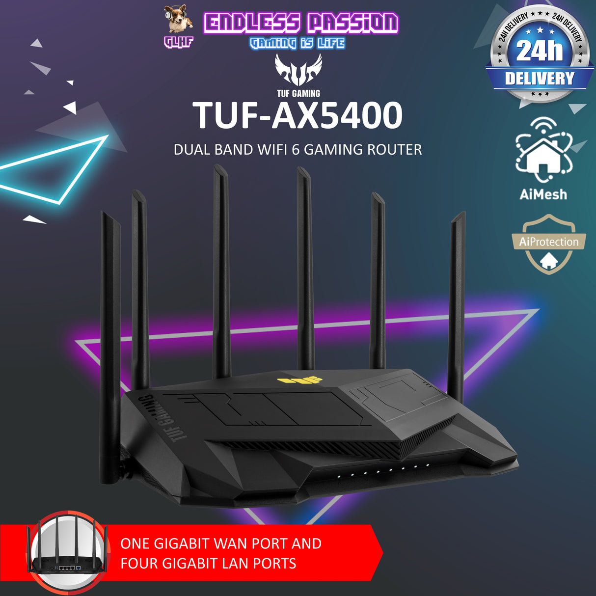 ASUS TUF-AX5400 Dual Band WiFi 6 Gaming Router