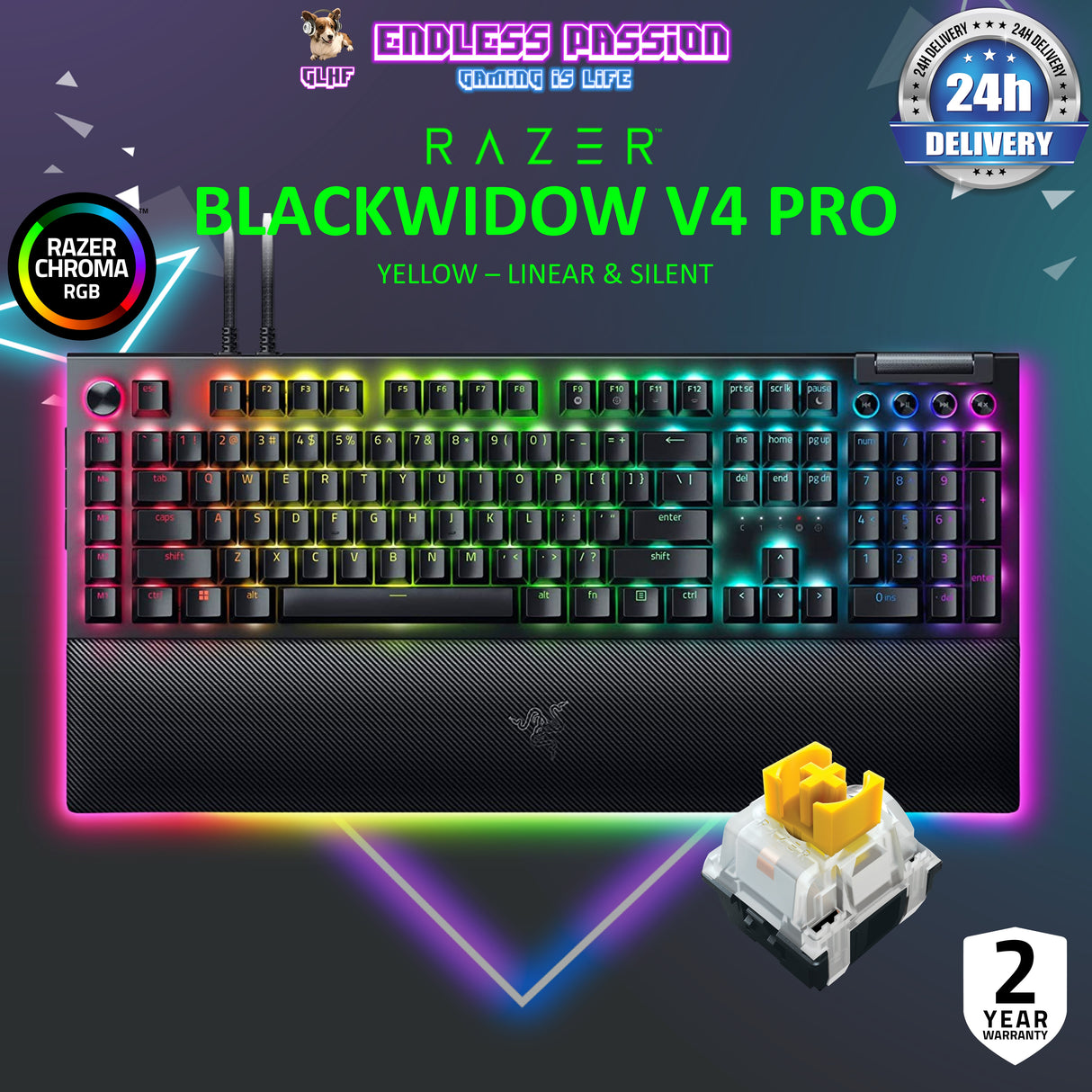 Razer BlackWidow V4 Pro Wired Mechanical Gaming Keyboard