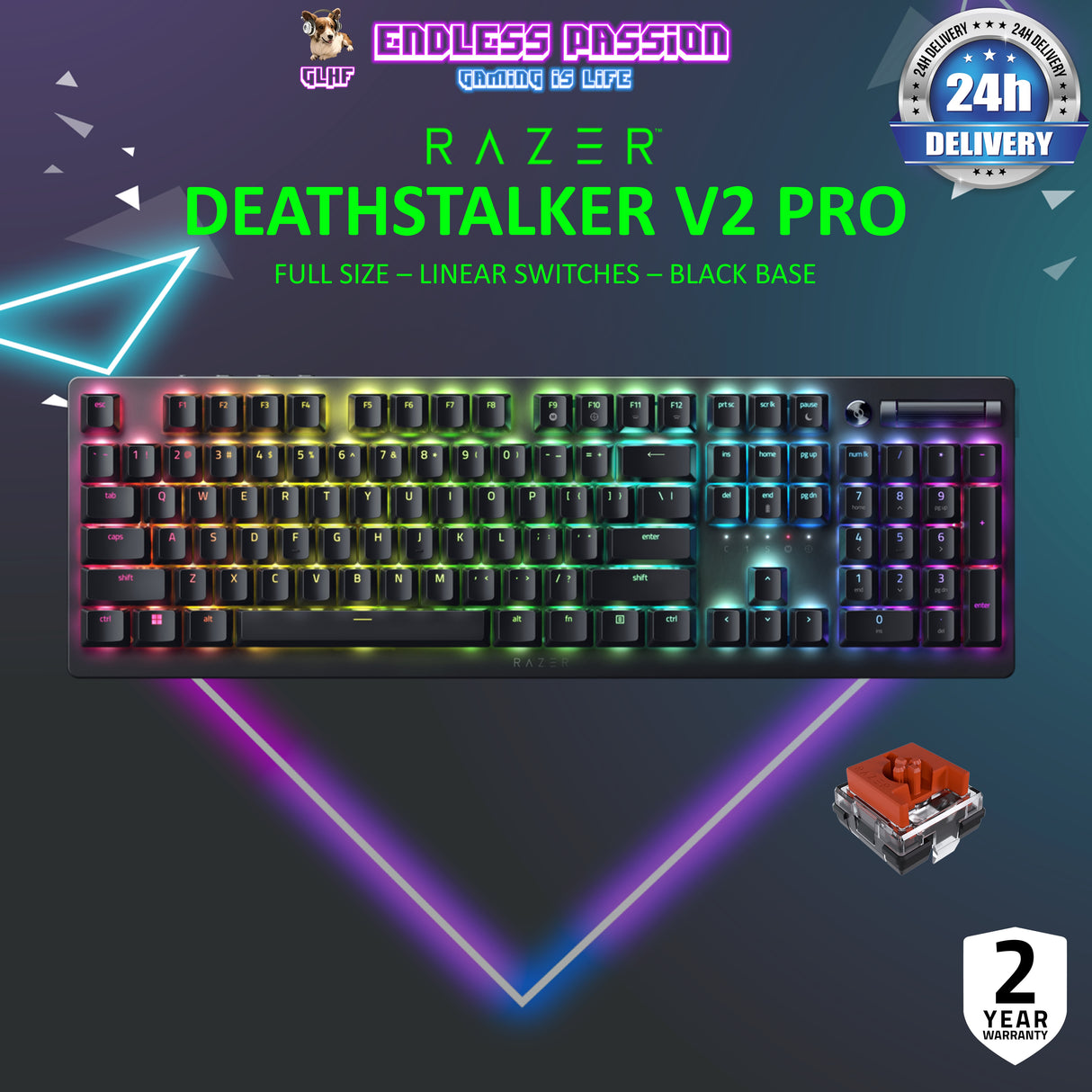 Razer DeathStalker V2 Pro Wireless Gaming Keyboard