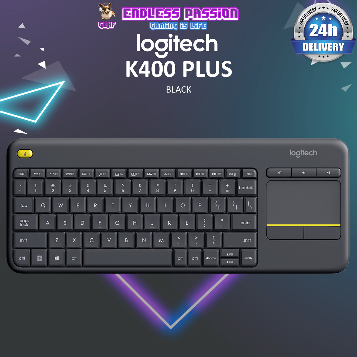 Logitech K400 Plus Wireless Touch Keyboard