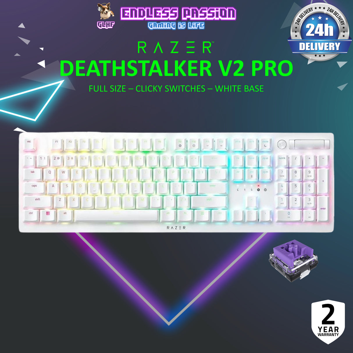 Razer DeathStalker V2 Pro Wireless Gaming Keyboard