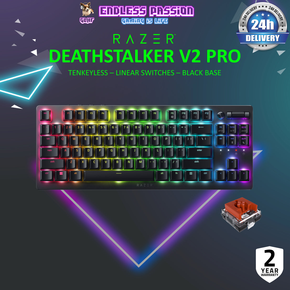 Razer DeathStalker V2 Pro Wireless Gaming Keyboard