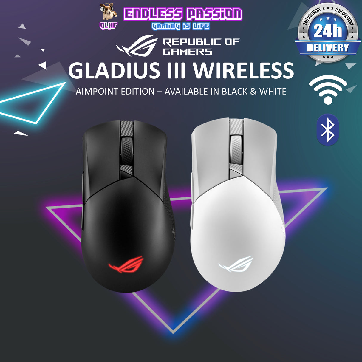 Asus ROG Gladius III Wireless AimPoint Gaming Mouse