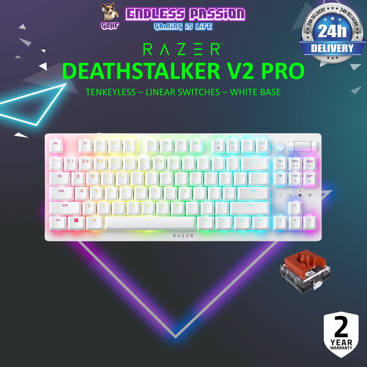 Razer DeathStalker V2 Pro Wireless Gaming Keyboard