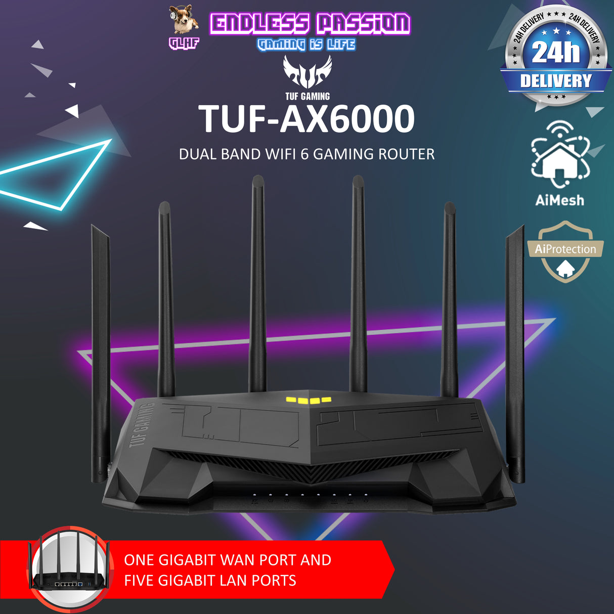 ASUS TUF-AX6000 Dual Band WiFi 6 Gaming Router