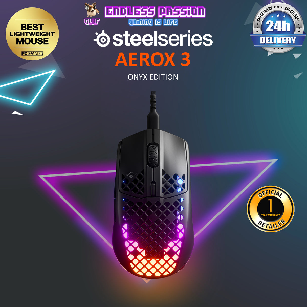 SteelSeries Aerox 3 (2022) Wired Gaming Mouse