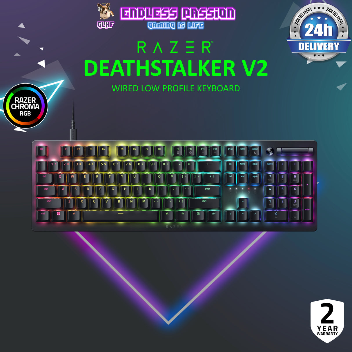 Razer DeathStalker V2 Wired Gaming Keyboard