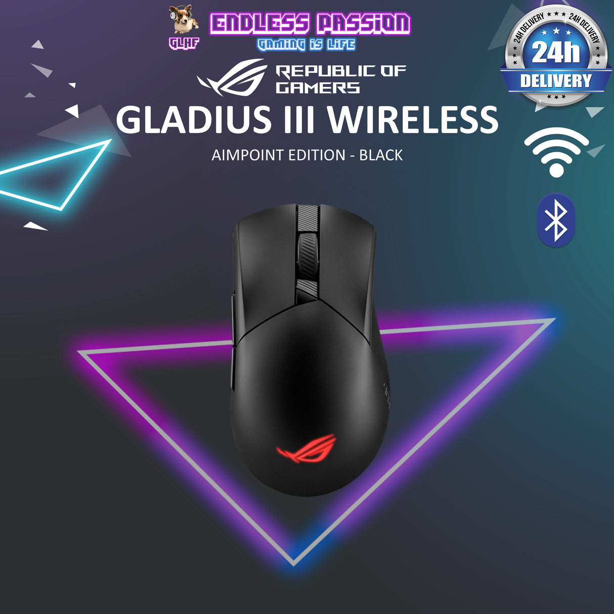 Asus ROG Gladius III Wireless AimPoint Gaming Mouse