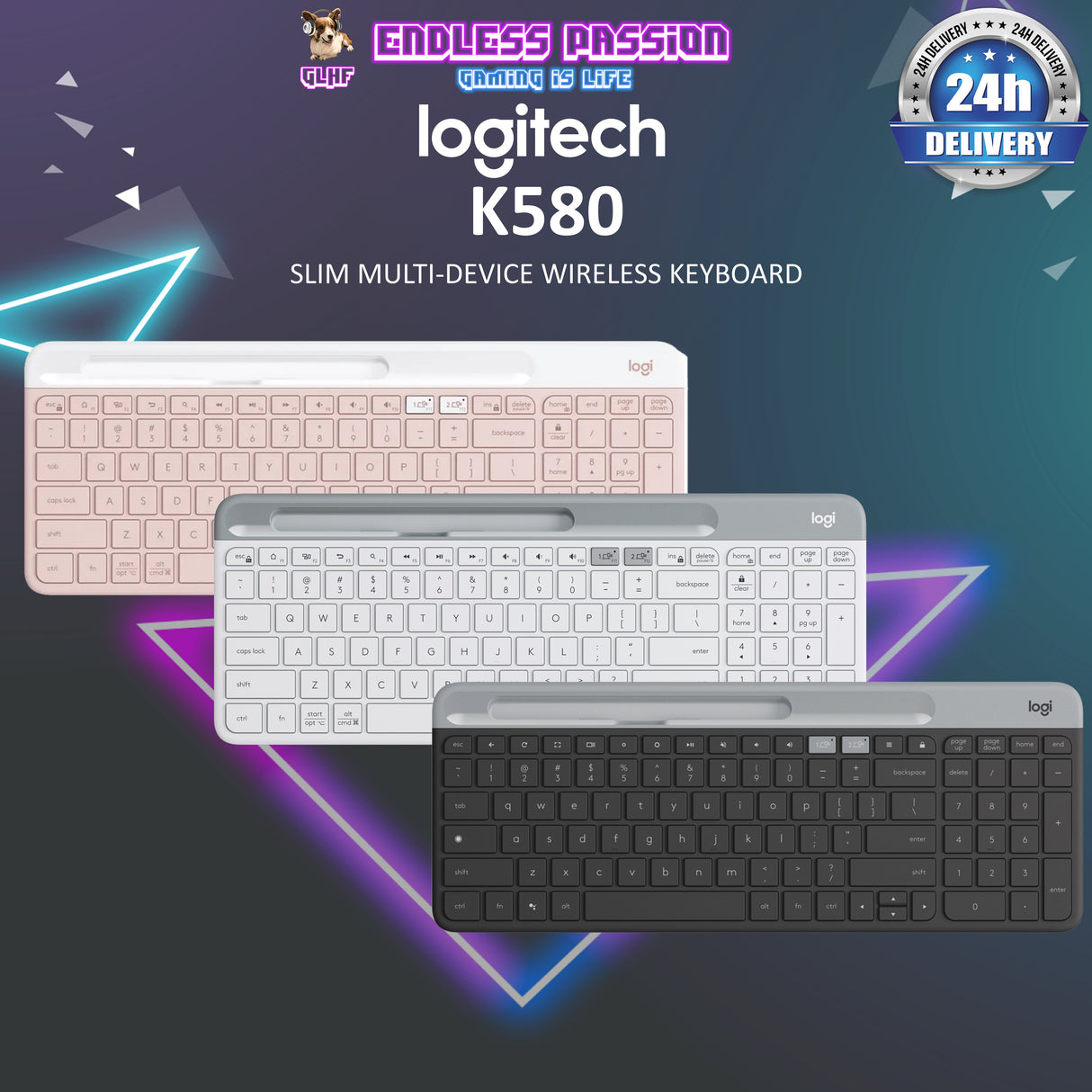 Logitech K580 Slim Multi-Device Wireless Keyboard