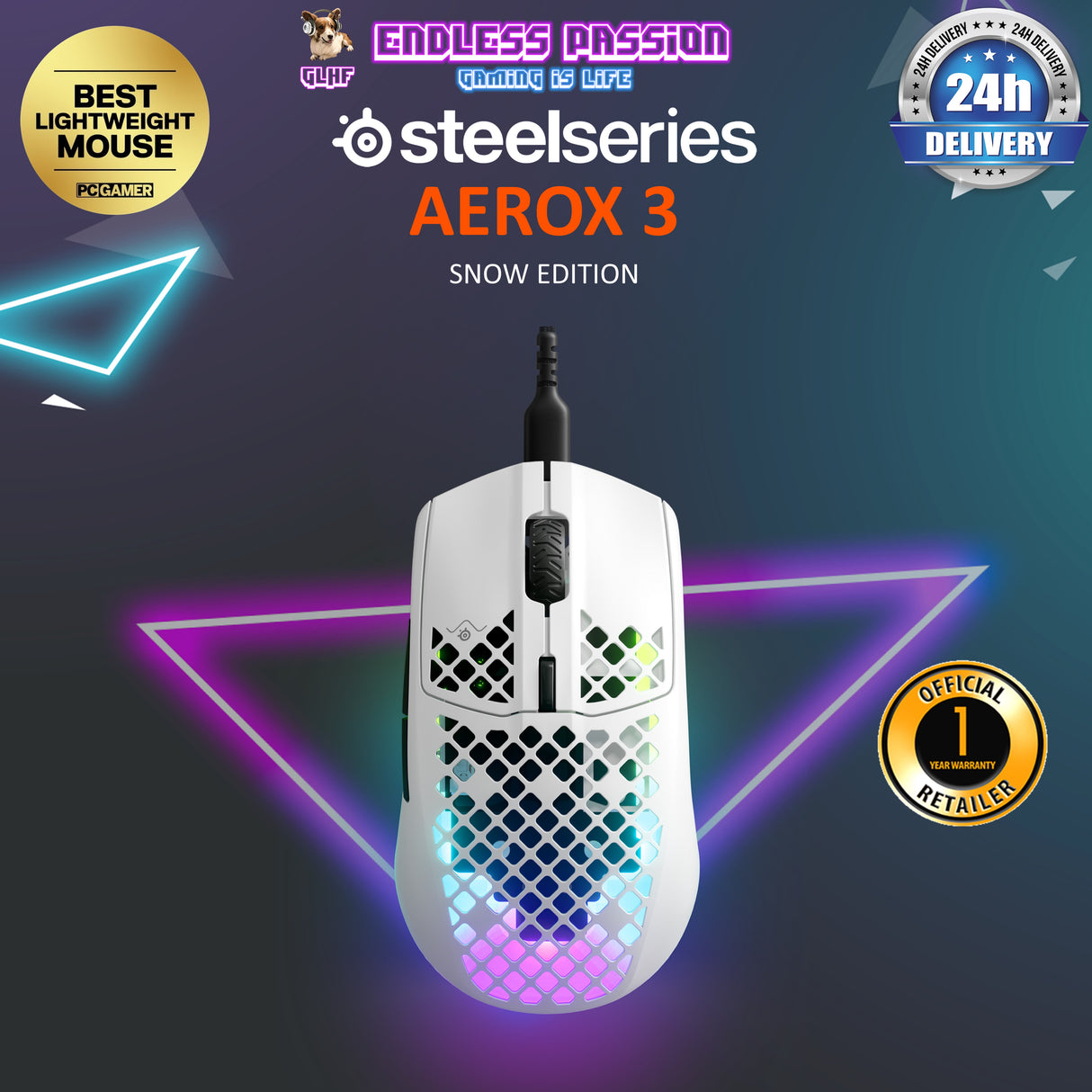 SteelSeries Aerox 3 (2022) Wired Gaming Mouse