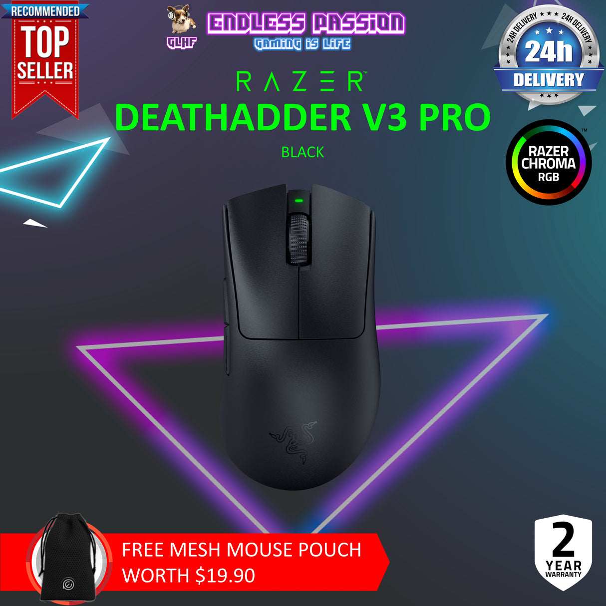 Razer DeathAdder V3 Pro Wireless Gaming Mouse