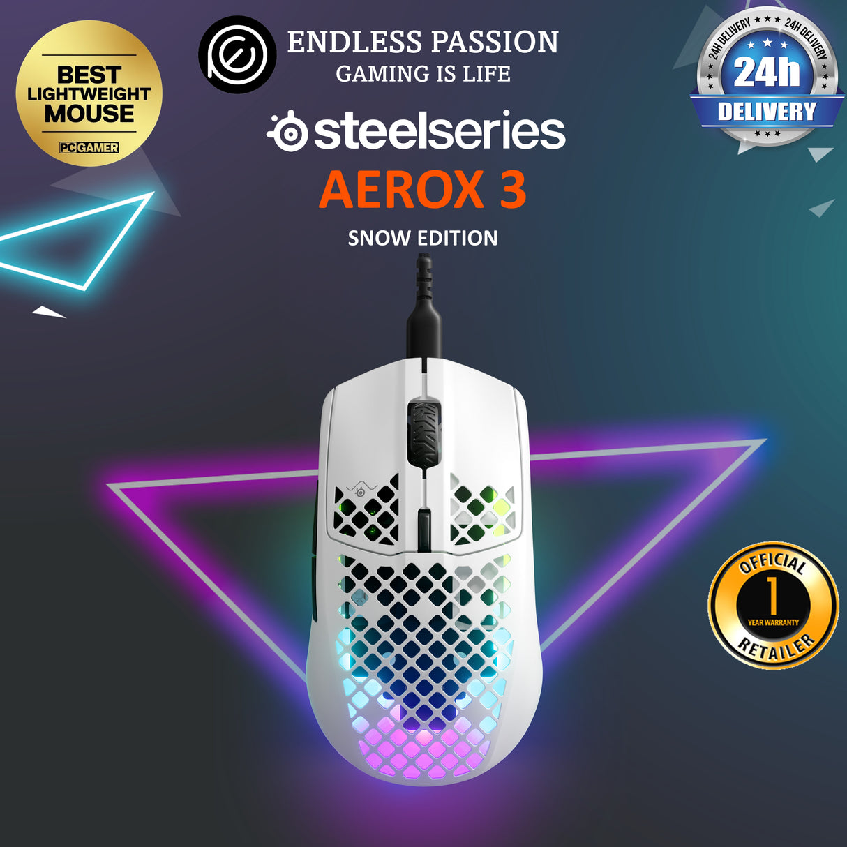 SteelSeries Aerox 3 (2022) Gaming Mouse