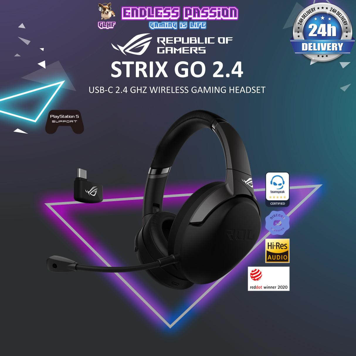 Asus ROG Strix Go 2.4 Wireless Gaming Headset