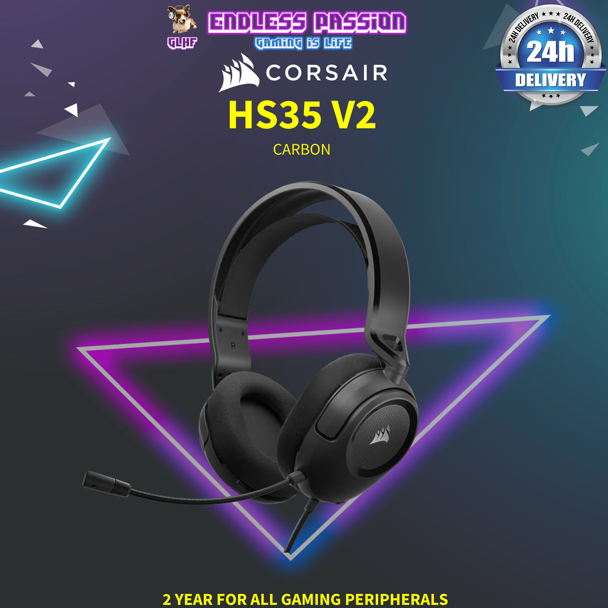 Corsair HS35 v2 Multiplatform Wired Gaming Headset