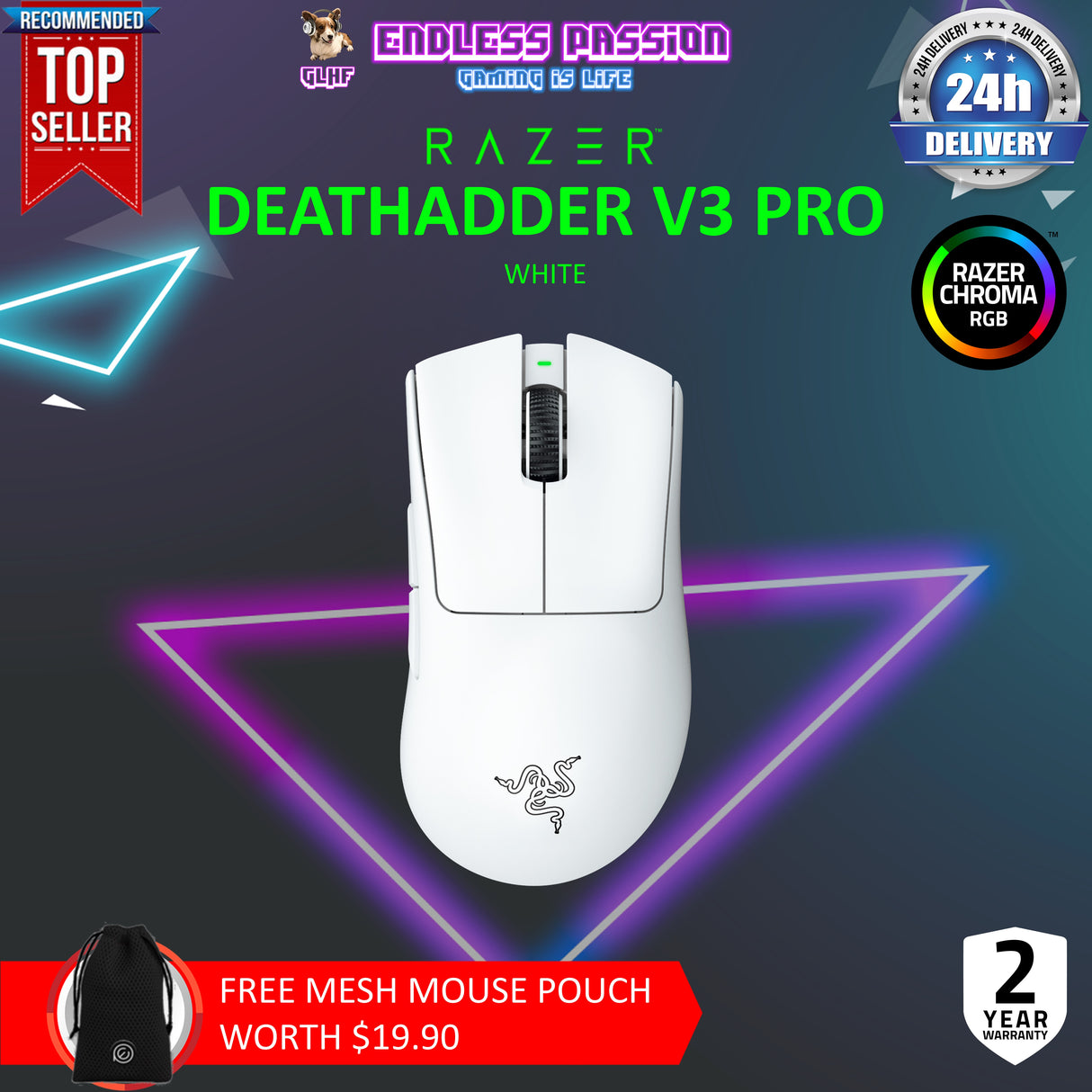 Razer DeathAdder V3 Pro Wireless Gaming Mouse