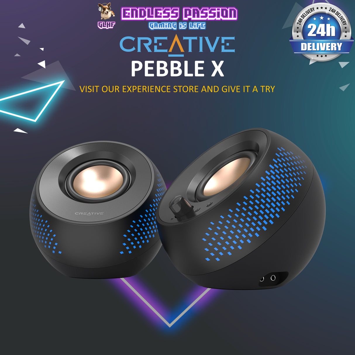 Creative Pebble X 2.0 USB-C Computer Speakers