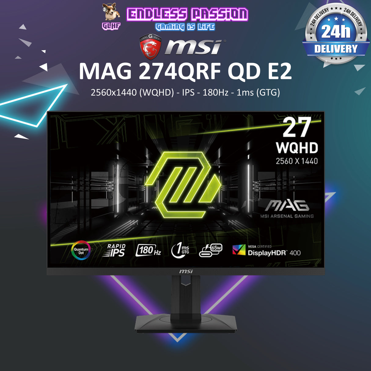 MSI MAG 274QRF QD E2 27 Inches 2K IPS Gaming Monitor