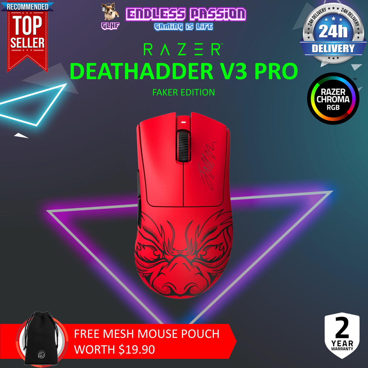 Razer DeathAdder V3 Pro Wireless Gaming Mouse