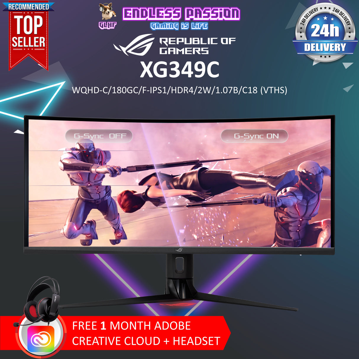 ASUS ROG Strix XG349C 34 Inch 4K Gaming Monitor