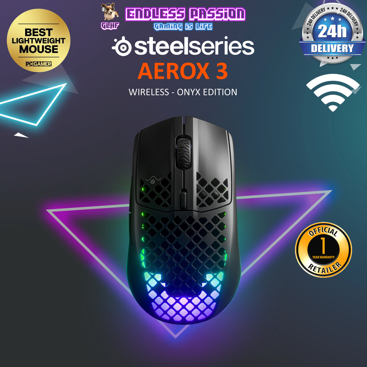 SteelSeries Aerox 3 Wireless Gaming Mouse (2022)