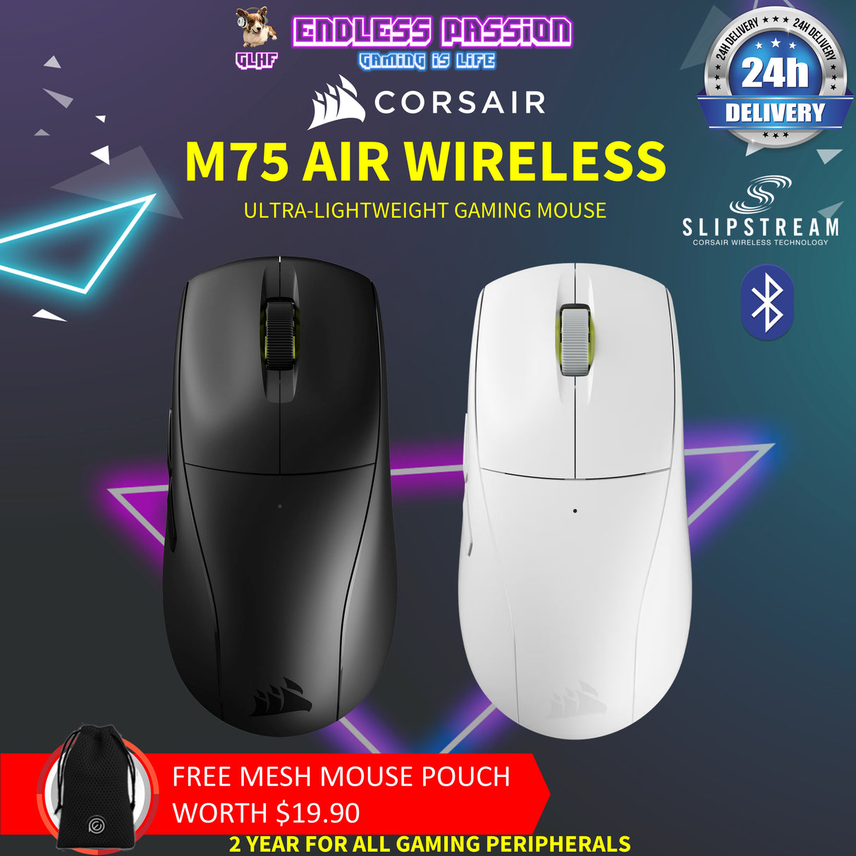 Corsair M75 AIR Wireless Ultra Lightweight Gaming Mouse