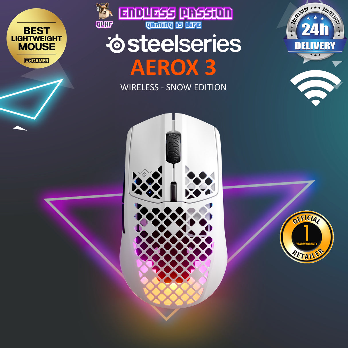 SteelSeries Aerox 3 Wireless Gaming Mouse (2022)