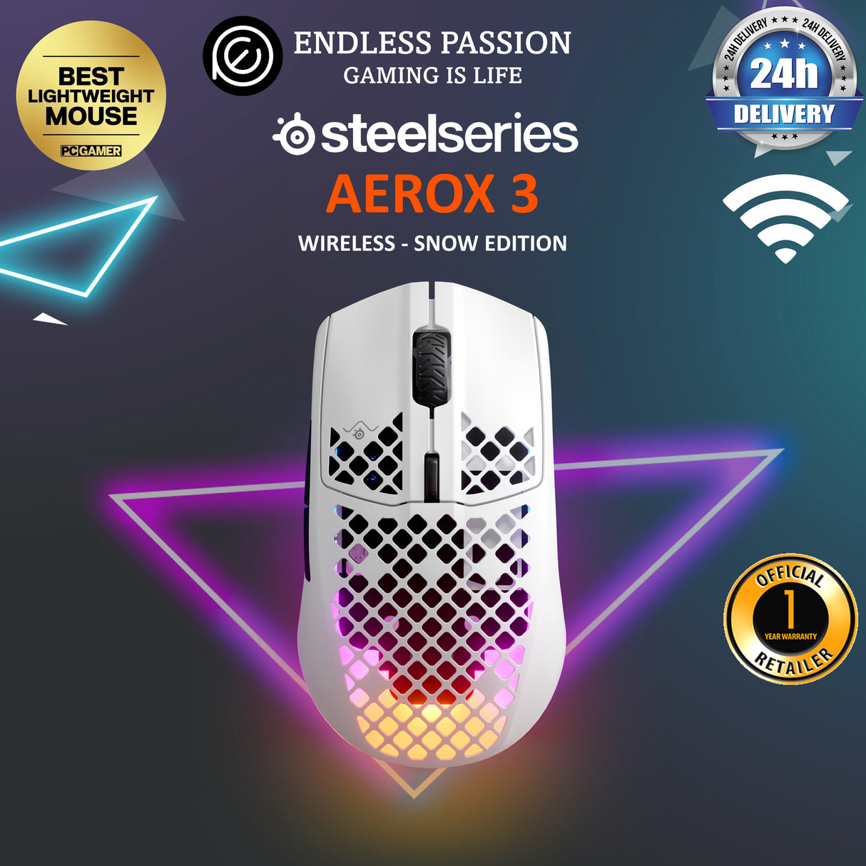 SteelSeries Aerox 3 Wireless Gaming Mouse