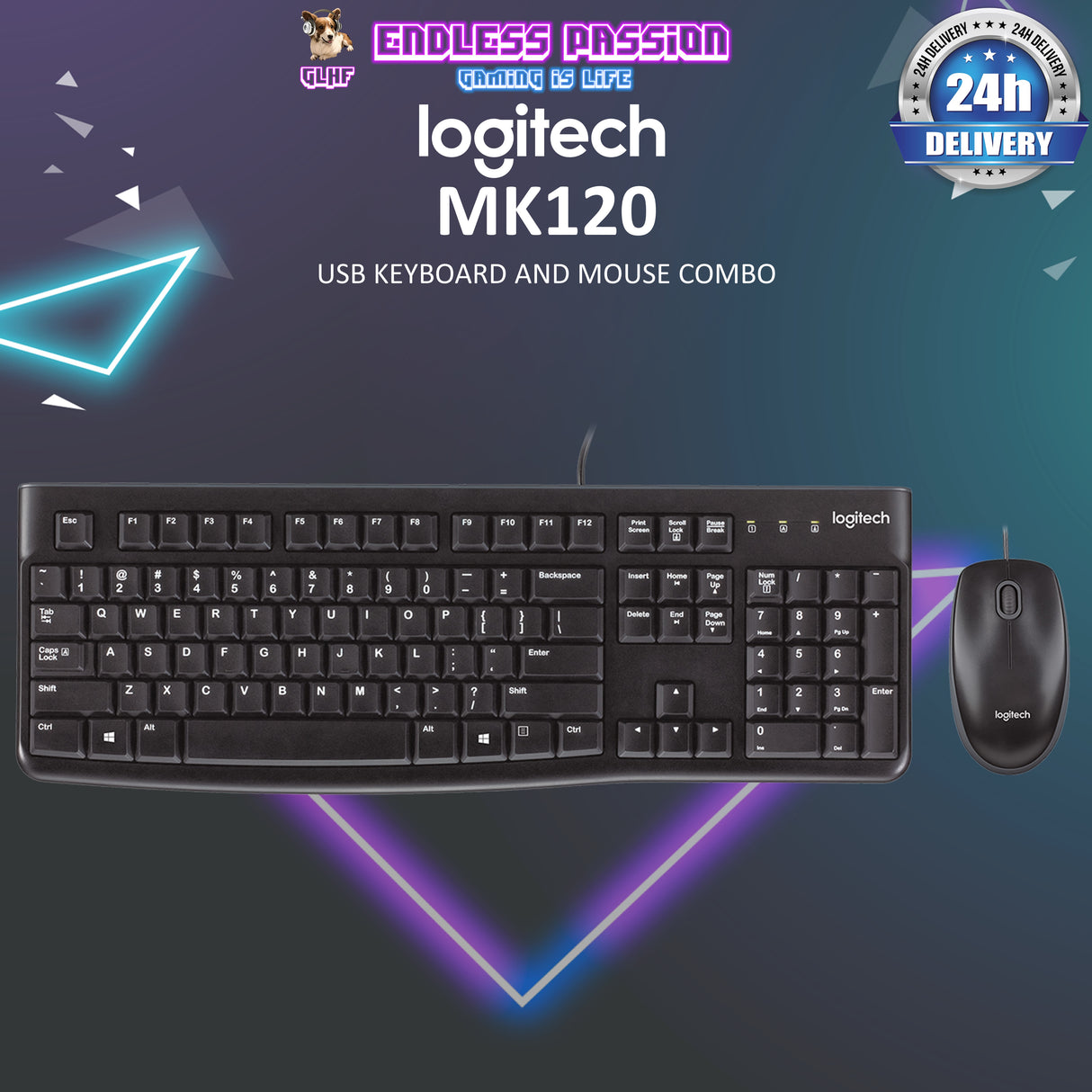 Logitech Desktop MK120 USB Mouse and keyboard Combo