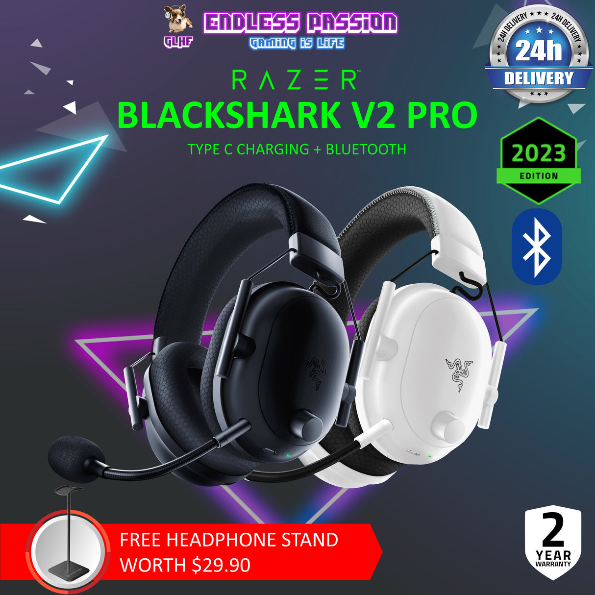 Razer BlackShark V2 Pro Wireless Gaming Headset - 2023 Edition