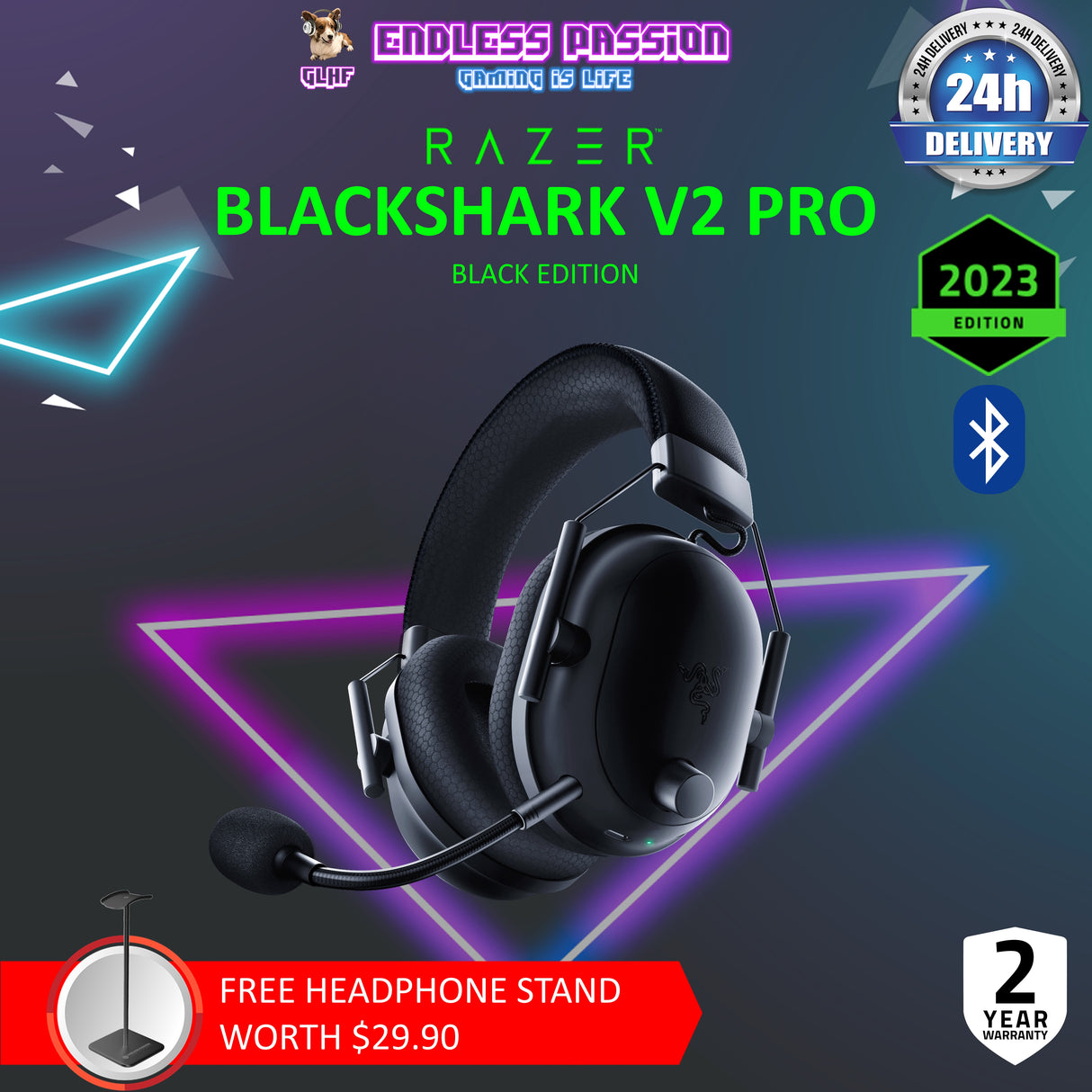 Razer BlackShark V2 Pro Wireless Gaming Headset - 2023 Edition