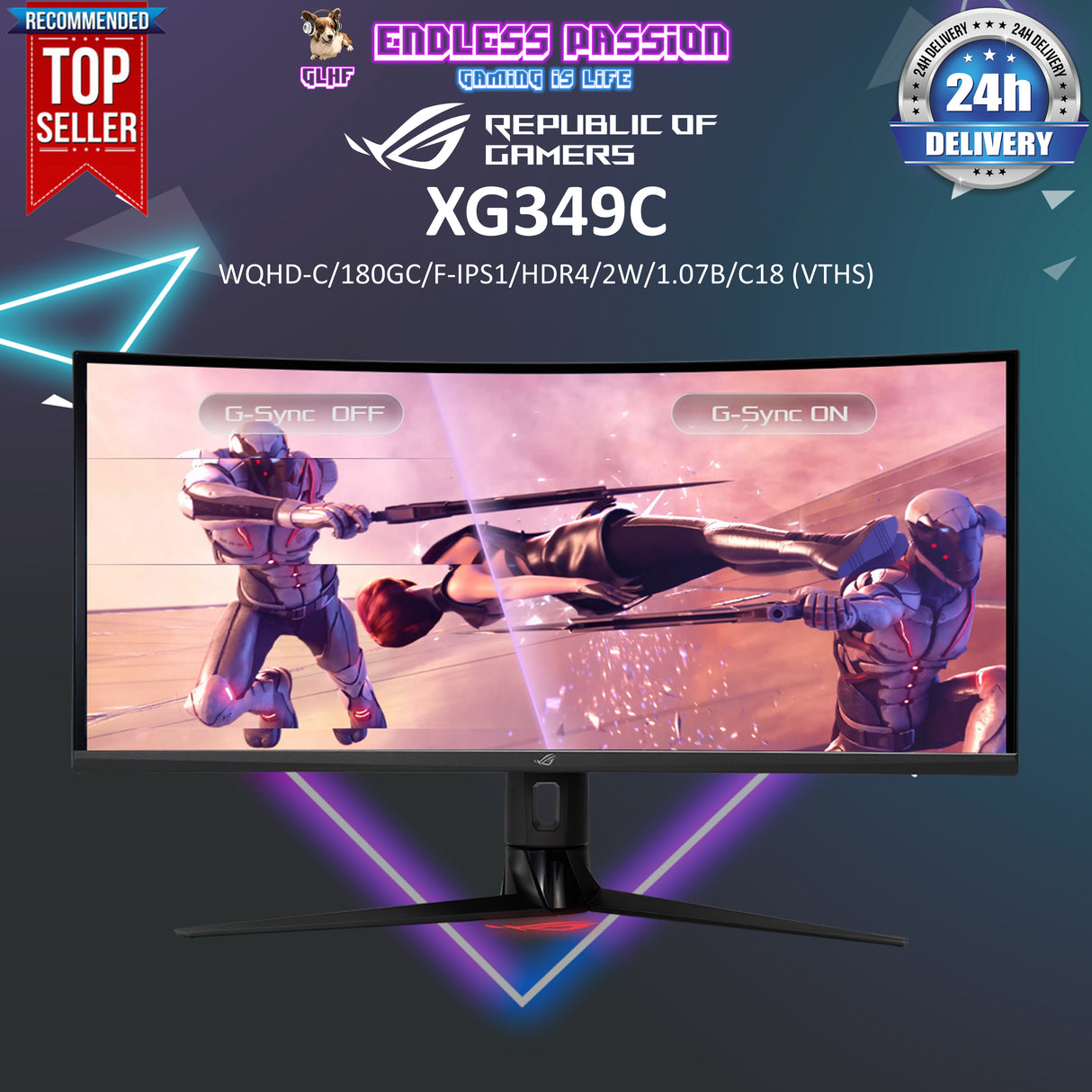 ASUS ROG Strix XG349C 34 Inch 4K Gaming Monitor