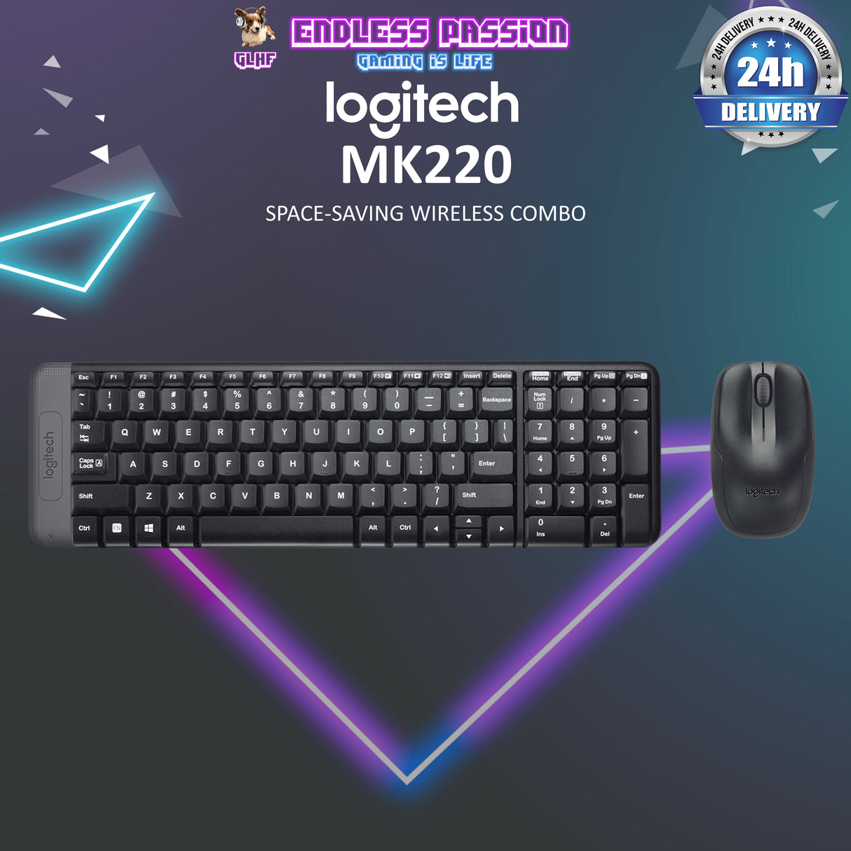 Logitech MK220 Wireless Mouse and Keyboard Combo