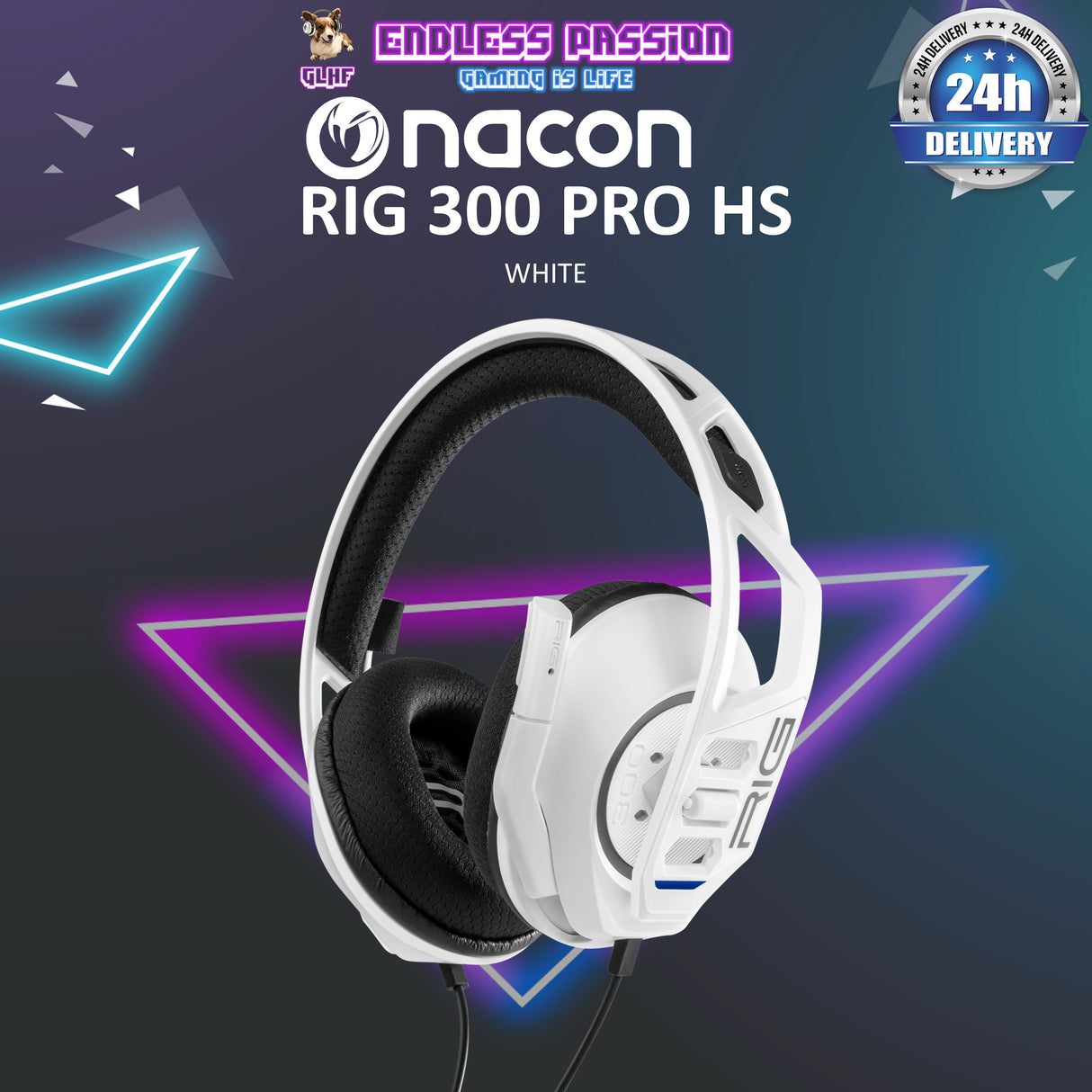 NACON RIG 300 PRO HS Gaming Headset Compatible with Playstation PS5, PS4, Xbox Series X|S, Xbox One, Mobile & PC