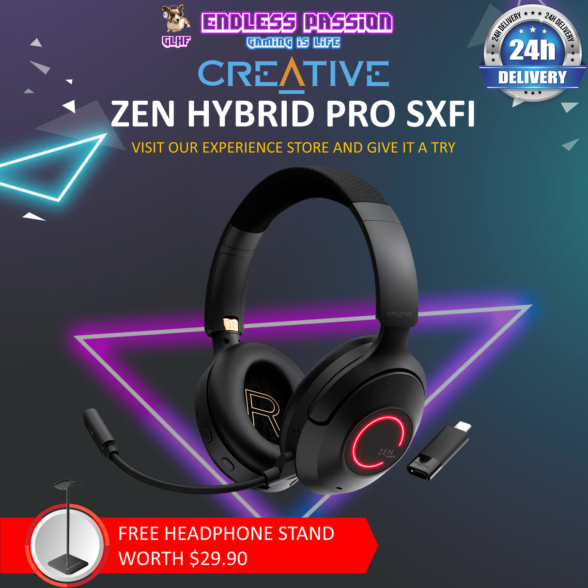 Creative Zen Hybrid Pro (SXFI) Wireless Over-Ear Headphones