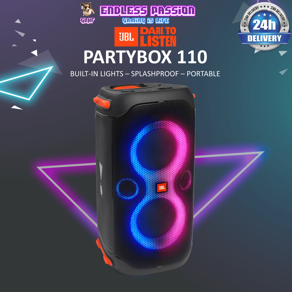 JBL PartyBox 110 Portable Party Speaker