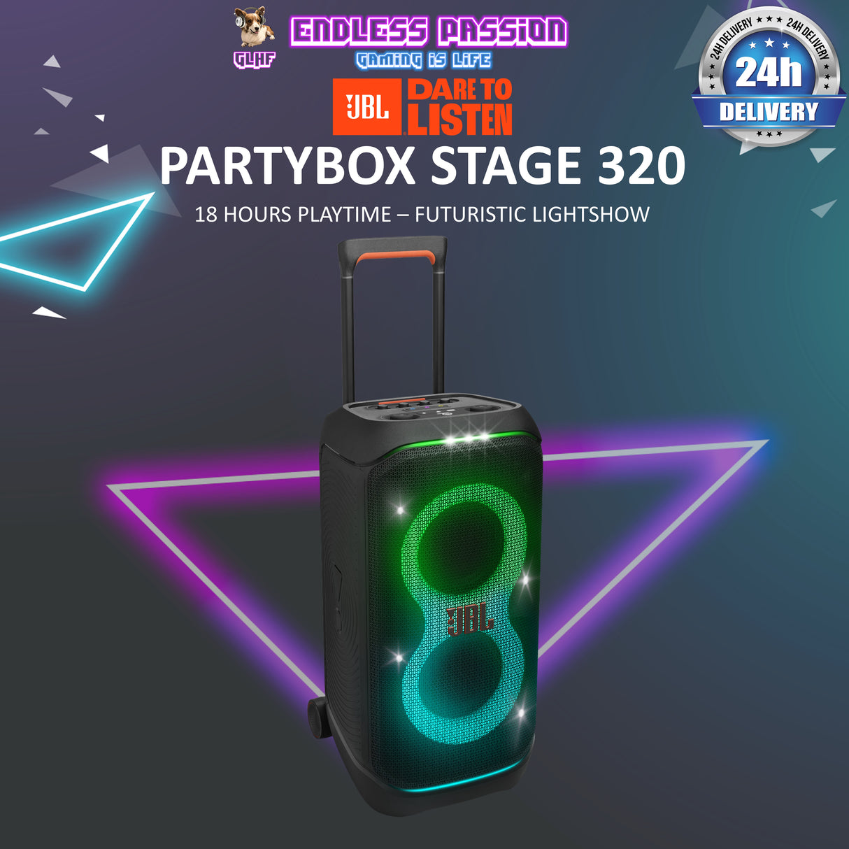 JBL PartyBox Stage 320 Portable Party Speaker