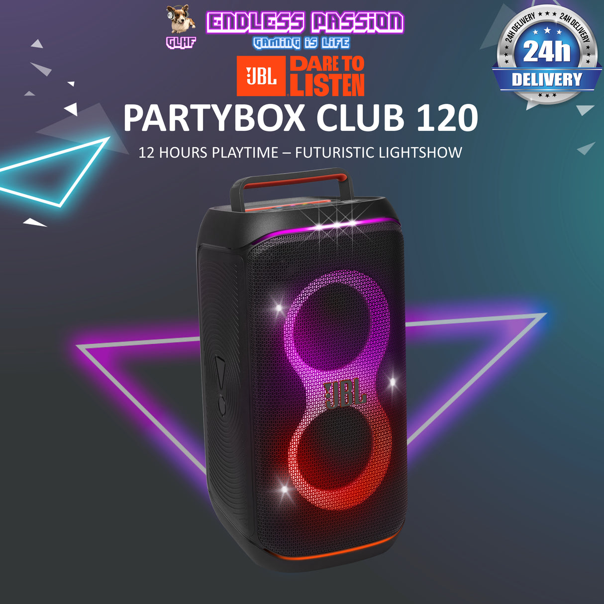 JBL PartyBox Club 120 Portable Party Speaker