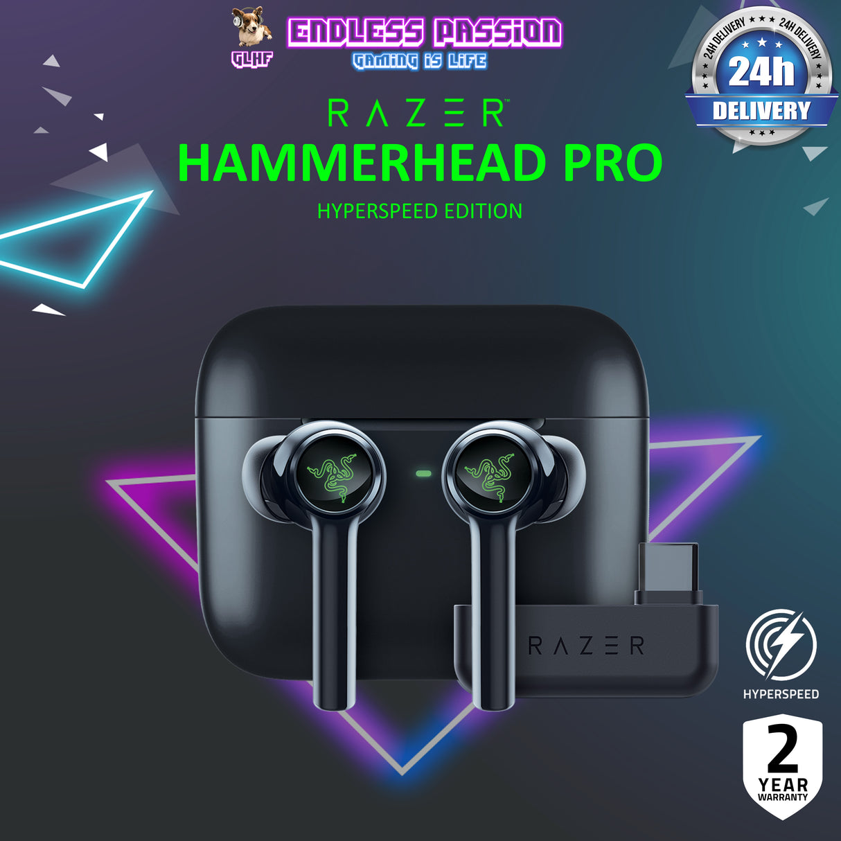 Razer Hammerhead Pro HyperSpeed Wireless Gaming Earbuds