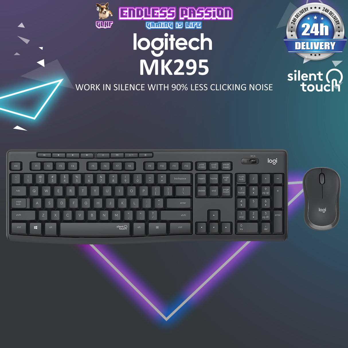 Logitech MK295 Silent Wireless Mouse And Keyboard Combo