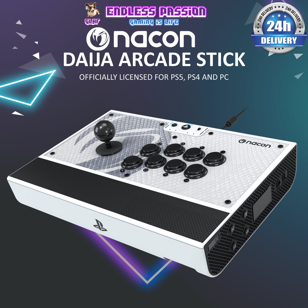 NACON Daija Arcade Fight Stick Officially Licensed for PlayStation PS5, PS4 and Windows 10 | 11 PC