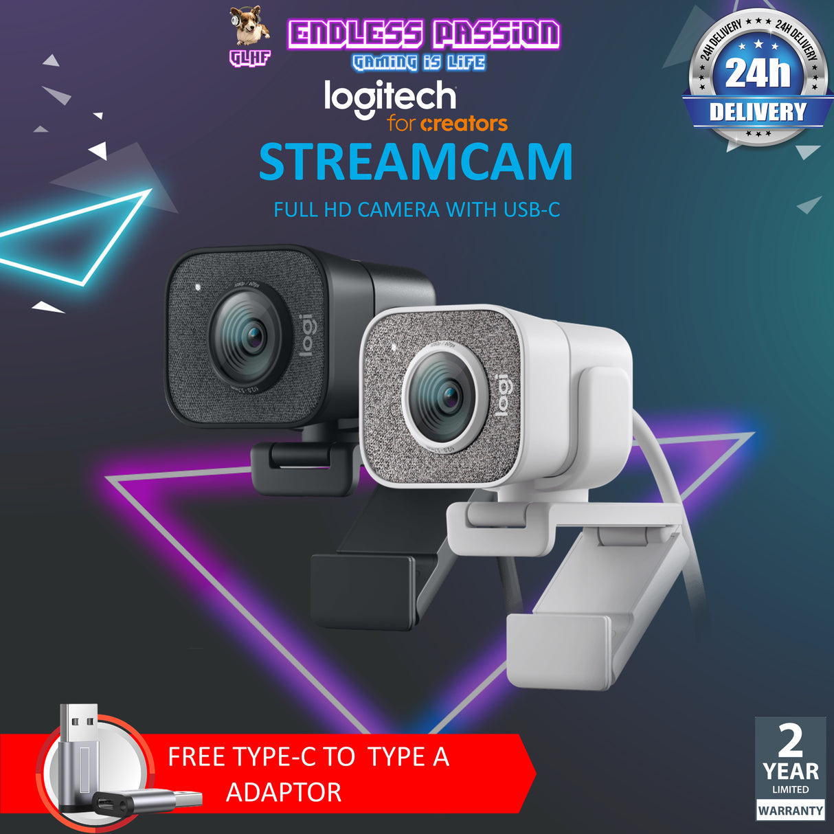 Logitech G StreamCam Full HD Streaming Webcam