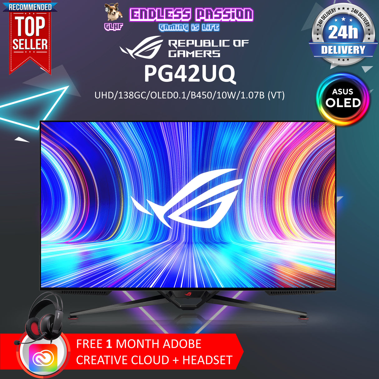 ASUS ROG Swift OLED PG42UQ 42 Inch Gaming Monitor