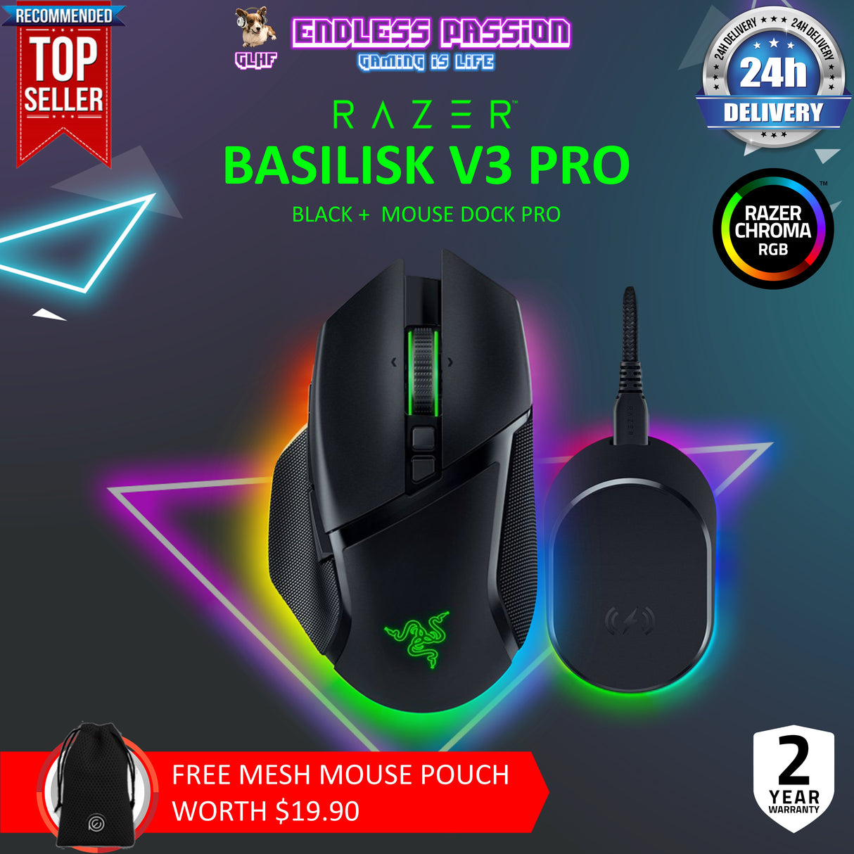 Razer Basilisk V3 Pro Wireless Gaming Mouse