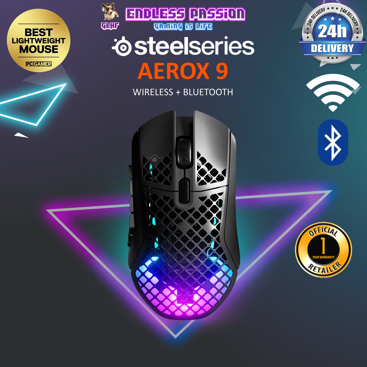 SteelSeries Aerox 9 Wireless Gaming Mouse