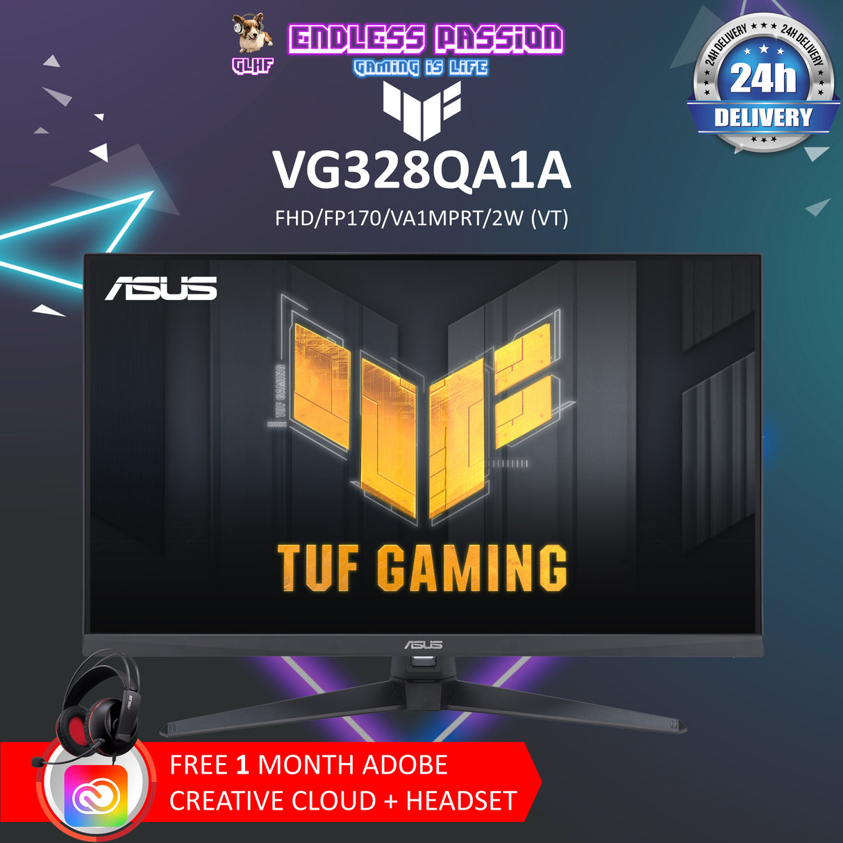 ASUS TUF Gaming VG328QA1A 32 Inch Gaming Monitor