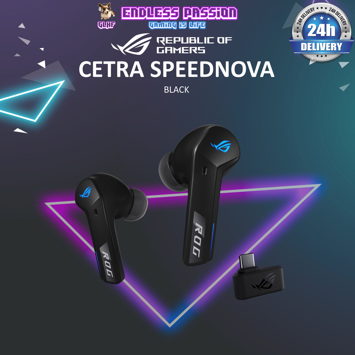 Asus ROG Cetra True Wireless SpeedNova Wireless Gaming Earbuds