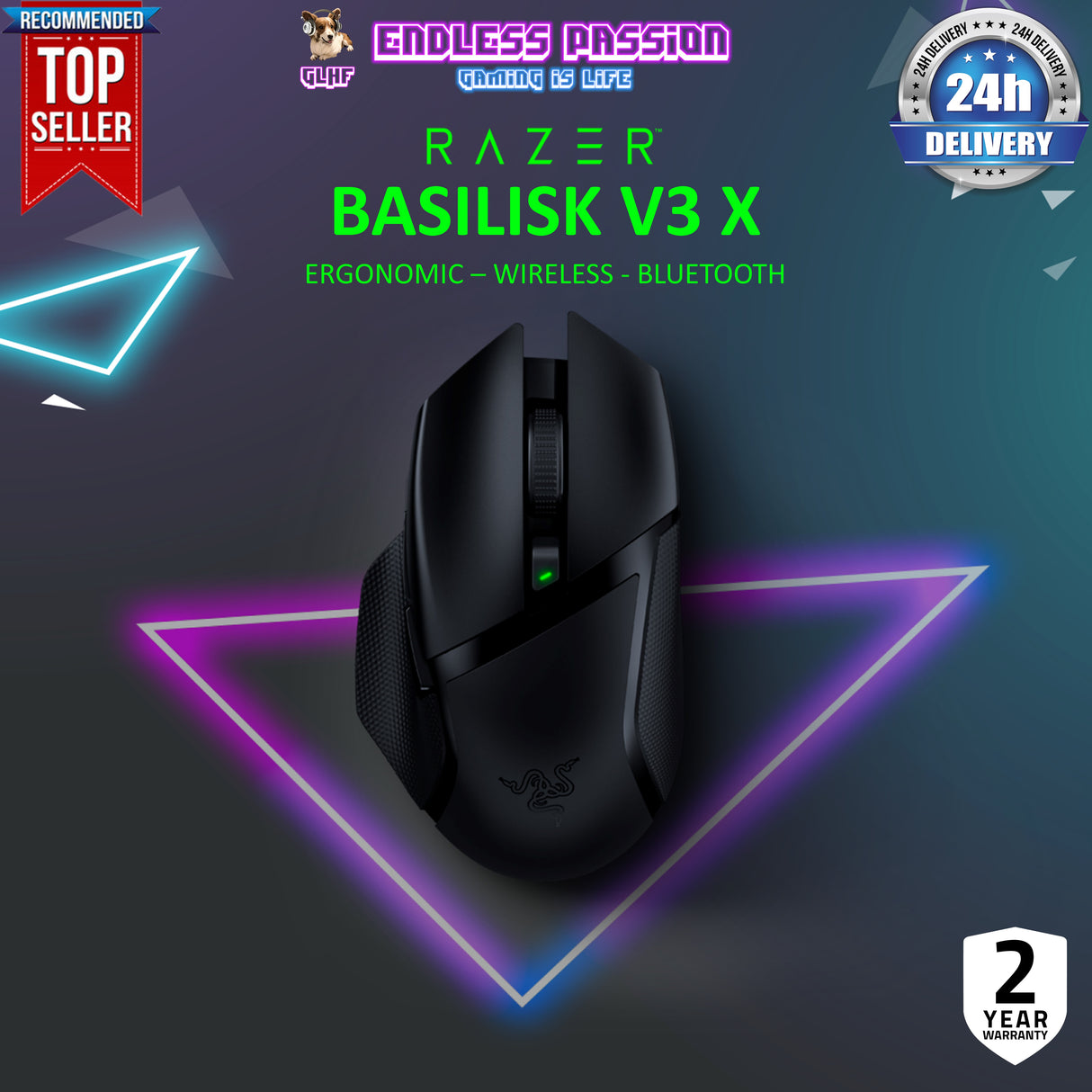 Razer Basilisk V3 X HyperSpeed Wireless Gaming Mouse