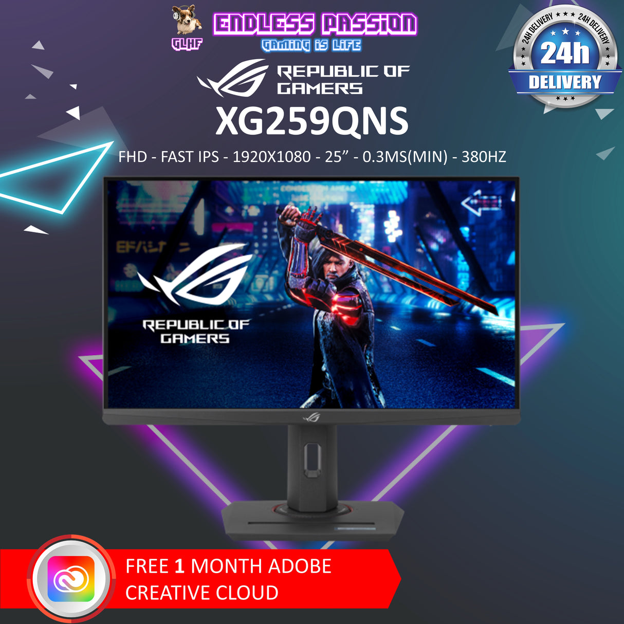 ASUS ROG Strix XG259QNS 25 Inch Gaming Monitor