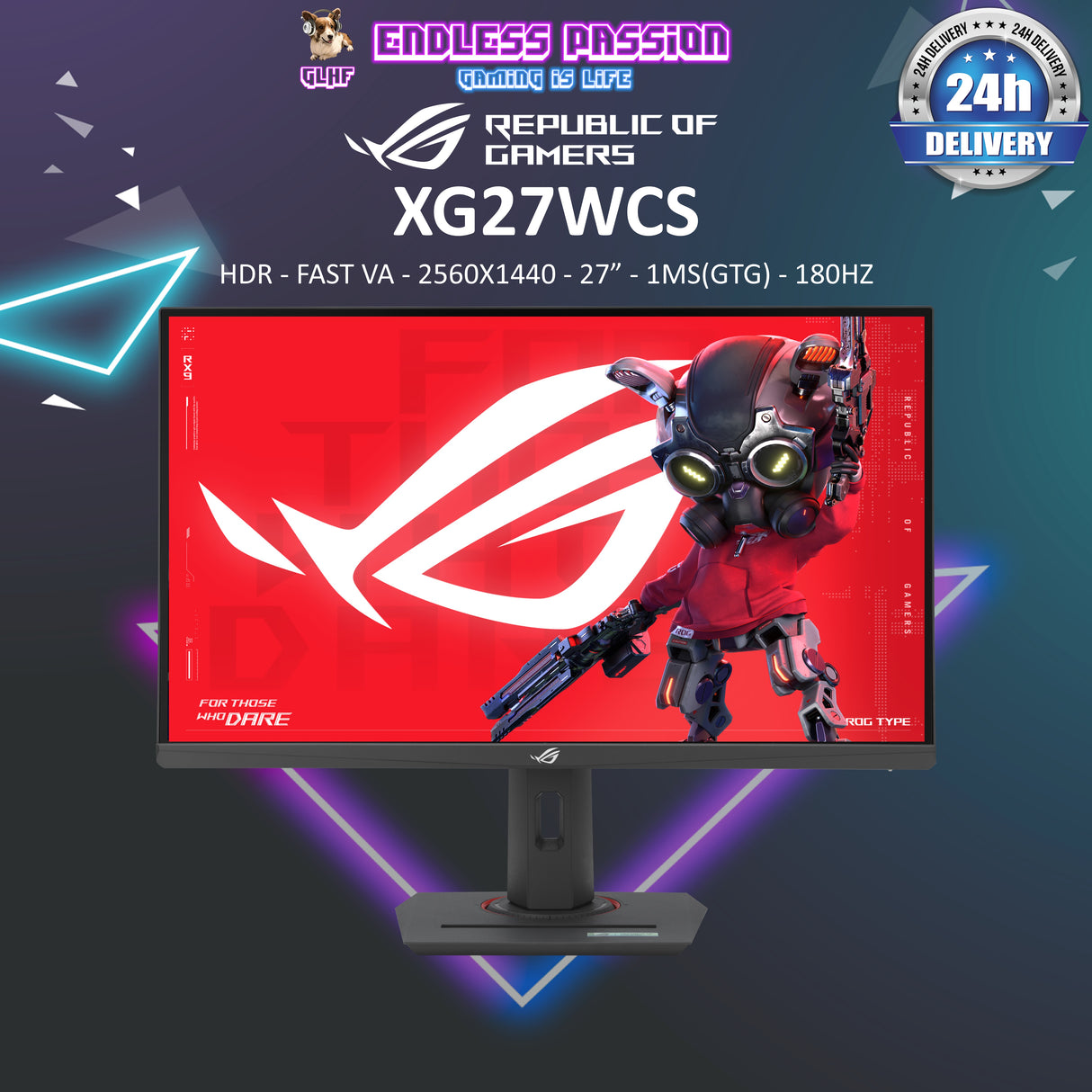 ASUS ROG Strix XG27WCS Gaming Monitor 27 Inch Gaming Monitor