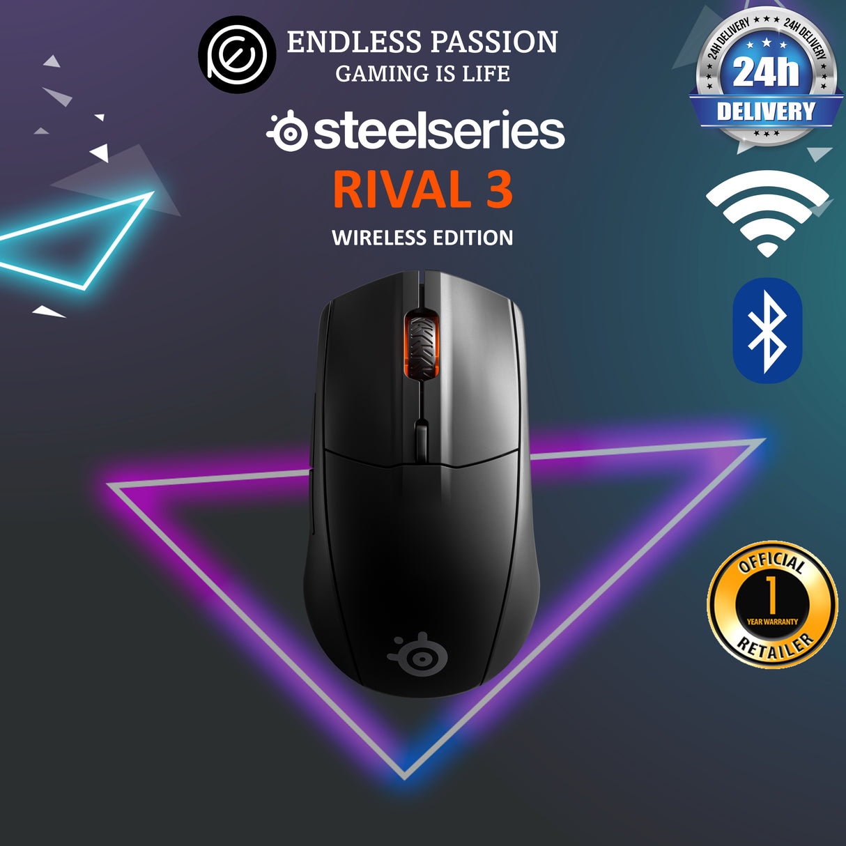 SteelSeries Rival 3 Wireless Gaming Mouse